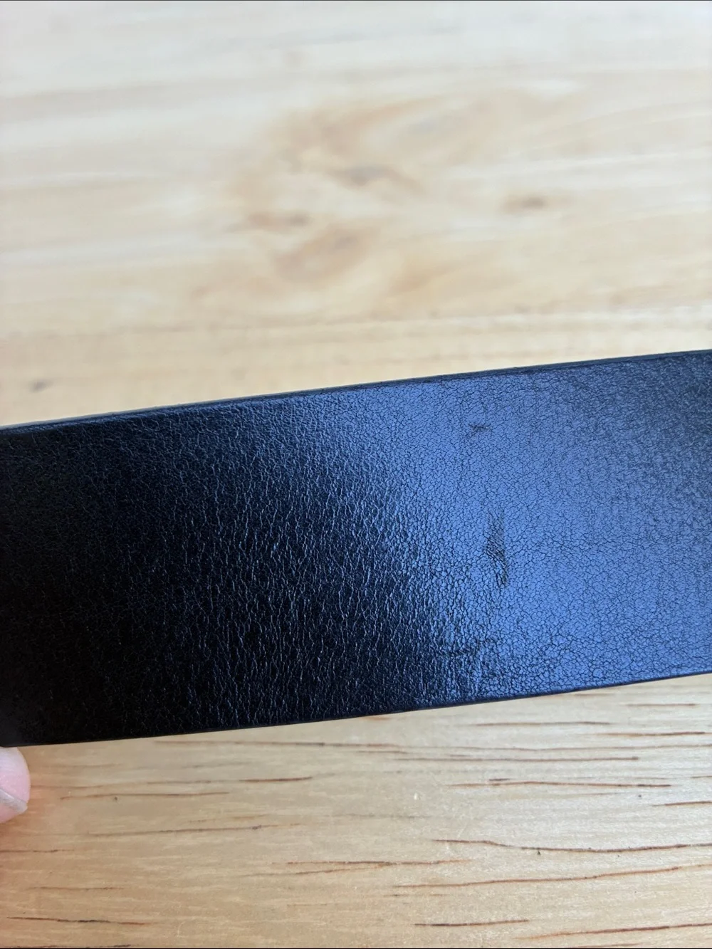 Nordstrom Classic Black Leather Men's Belt with Silver Buckle